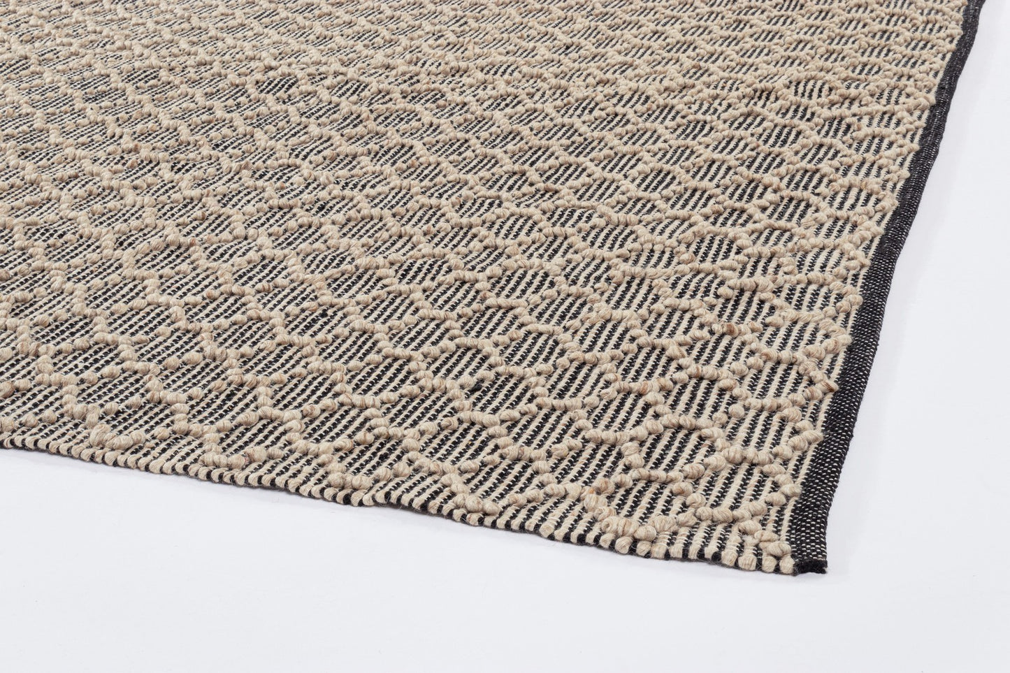 TAPIS DHAWAN NOIR/NATUREL